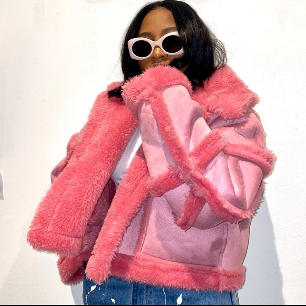 Pink Aviator Coat